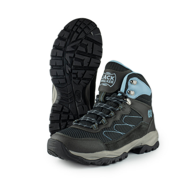 Women Walking Hiking Boots | Lightweight Light Blue Shoes JW6005