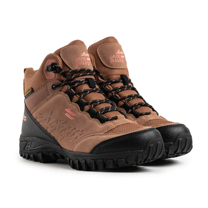 Jack Walker Women Waterproof Hiking Boots Lightweight Trekking Walking Shoes Rose Gold JW2005