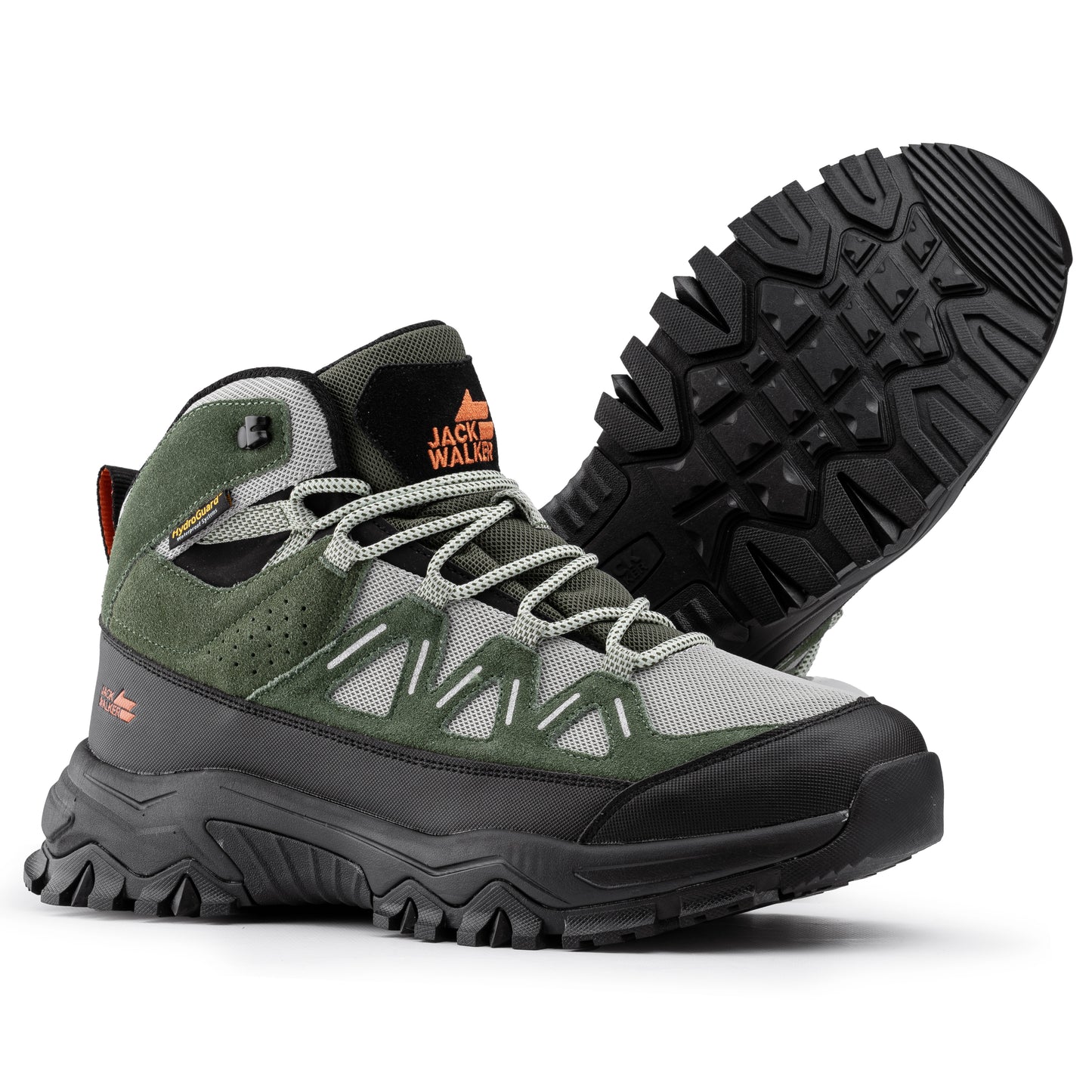 Jack Walker Men's Waterproof Walking Boots – Suede Leather with Memory Foam Insole for Outdoor Hiking and Walking JW7755