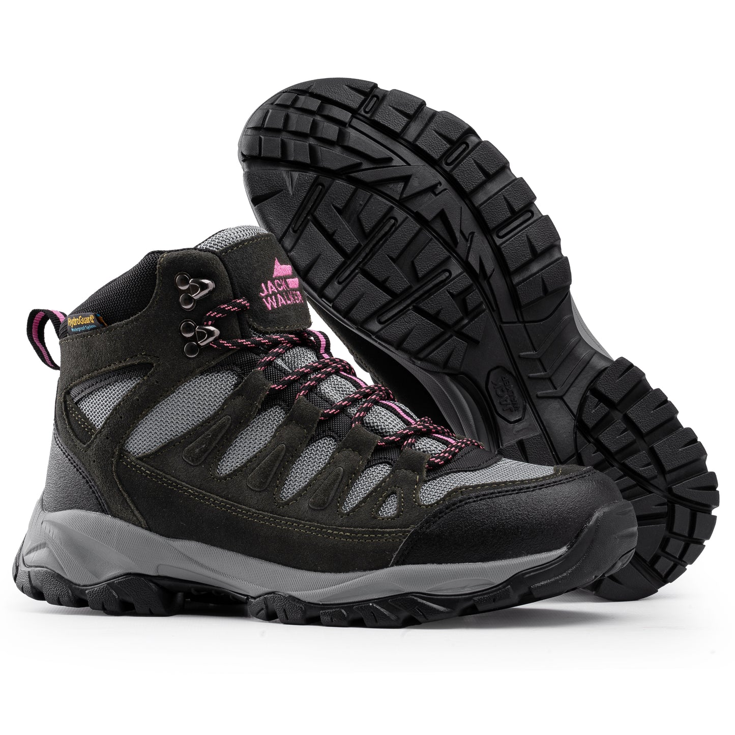 Jack Walker Women’s JW1005 Waterproof Hiking Boots – Hydroguard Protected Lightweight Trekking Shoes with Memory Foam Insole & MD-Rubber Sole