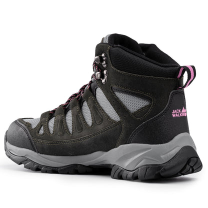Jack Walker Women’s JW1005 Waterproof Hiking Boots – Hydroguard Protected Lightweight Trekking Shoes with Memory Foam Insole & MD-Rubber Sole