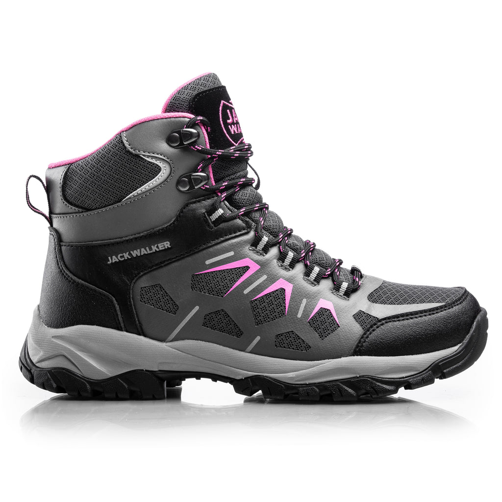 Jack Walker Women Waterproof Hiking Boots Lightweight Trekking Walking Shoes Pink JW3005